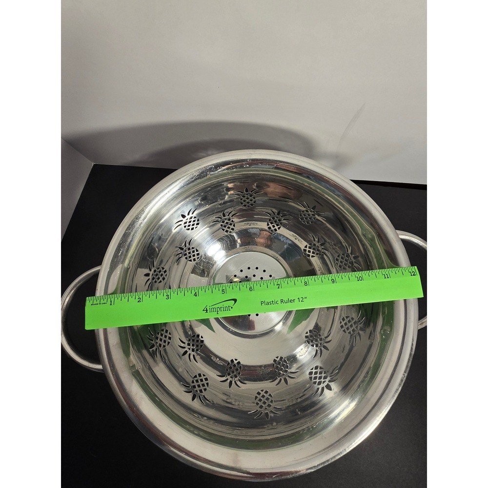 Walir Chand & Co Pineapple Stainless Steel Colander Strainer Pedestal Decorative - Picture 6 of 10